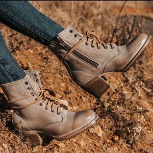 FREEBIRD Cavalier Ankle Bootie in Gravel
